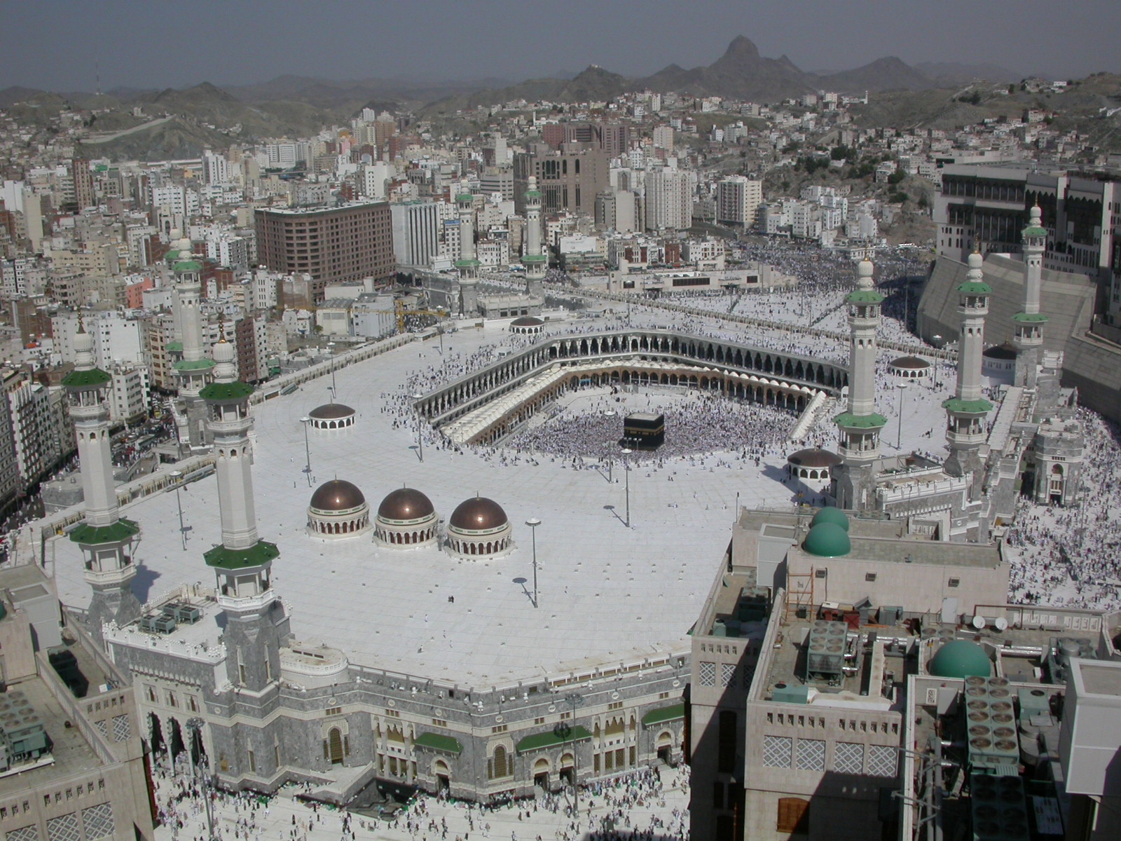 Blick auf die Heilige Moschee und die Kaaba, Mekka